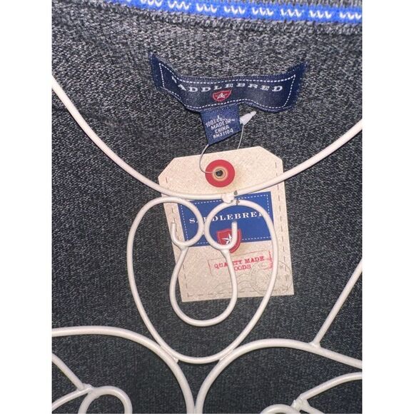 NEW WITH TAGS Saddlebred Sweater Vest Adult LARGE GRAY argyle pullover V-Neck me - Picture 2 of 5